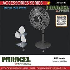 Paracel Miniatures Electric FANs 60-90s (Set of 4) (Plastic model)