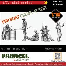Paracel Miniatures USA PBR Crews at Rest (5 Figures) (Plastic model)