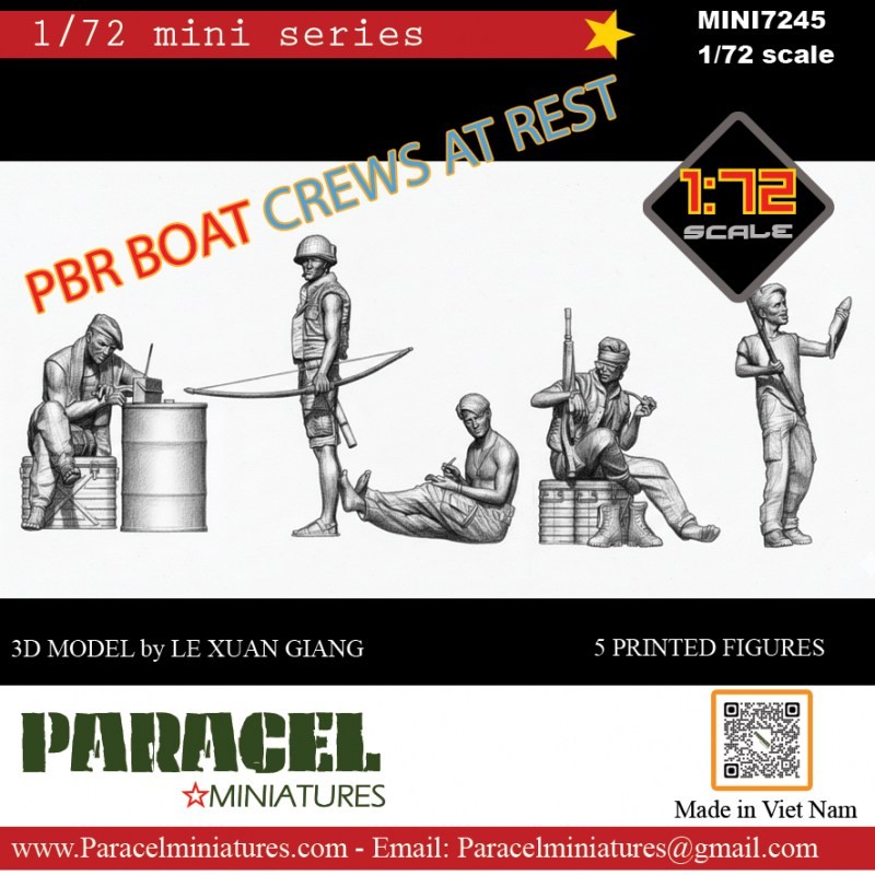 Paracel Miniatures USA PBR Crews at Rest (5 Figures) (Plastic model) 圖片 2