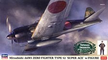 Hasegawa Mitsubishi A6M5 Zero Fighter Type 52 `Ace Pilot` w/figure (Plastic model) image 1