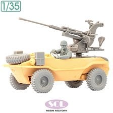 SOL Model 2cm Gebirgsfiak 38 auf Schwimmwagen Typ 166 with Driver (For TAMIYA) (Plastic model) imagen 1