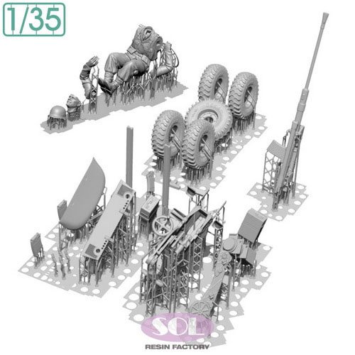 SOL Model 2cm Gebirgsfiak 38 auf Schwimmwagen Typ 166 with Driver (For TAMIYA) (Plastic model) imagen 6