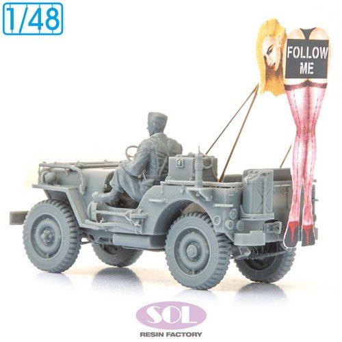SOL Model 二战美军1/4吨4x4卡车 `FOLLOW ME` (全套件) (塑料模型) 图片 3
