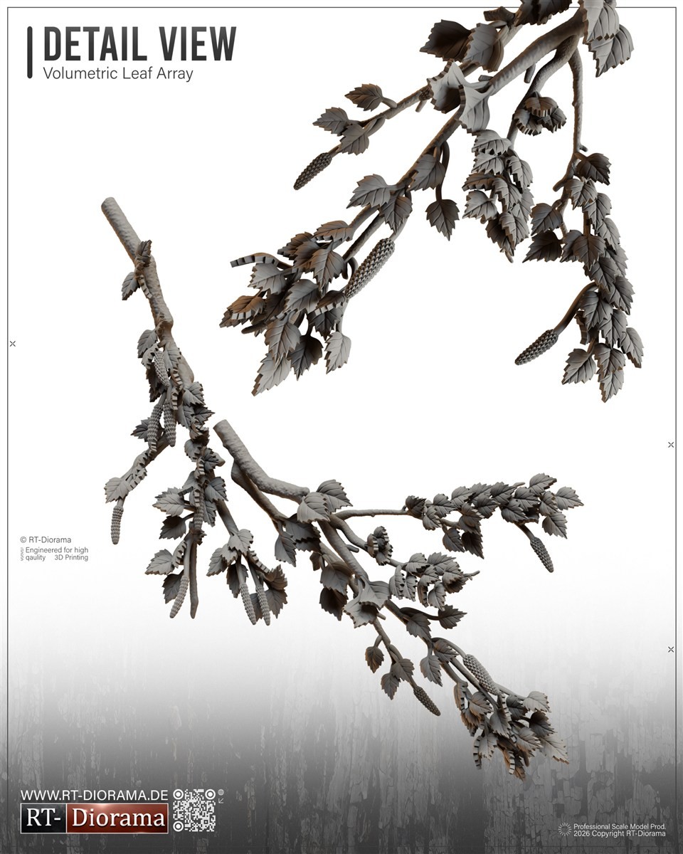 RT-Diorama Camo Foliage Birch Tree Branches (Plastic model) image 4