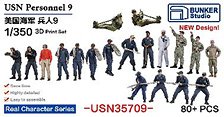 Bunker Studio US Navy Figure Set 9 (Plastic model)