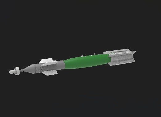 Torifactory USAF GBU-12 Laser Guided Bomb w/Acrylic Stand (Plastic model) image 3
