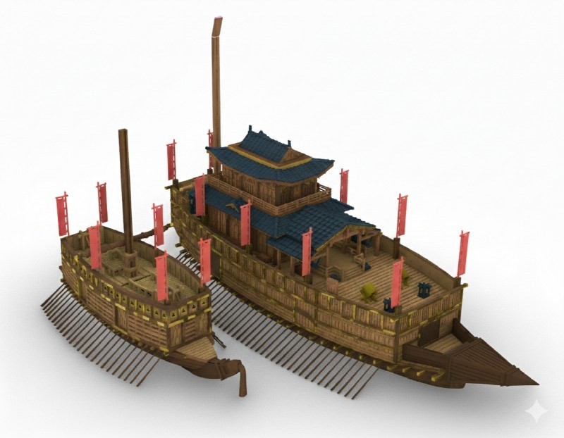 Torifactory 16th Century Japanese Navy Atakebune (Plastic model) image 4