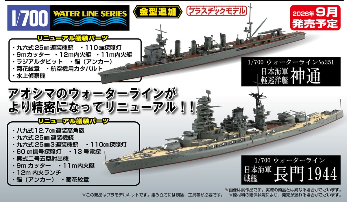 Aoshima IJN Light Cruiser Jintsu (Plastic model) imagen 5