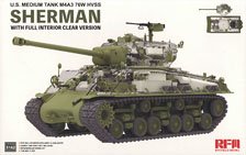 Rye Field Model M4A3 Sherman 76W w/Full Interior Clear Version (Plastic model)