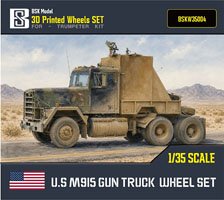 BSK Model US Army M915 Gun Truck Weighted Wheels Set (for Trumpeter) gambar 1