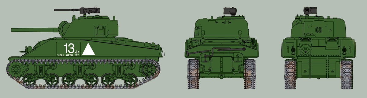 Trumpeter M4 Tank Mid-Production (Plastic model) image 3
