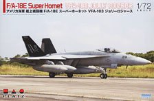 Platz US Navy Carrier Fighter F/A-18E Super Hornet VFA-103 Jolly Rogers w/Masking Sheet (Plastic model) gambar 1