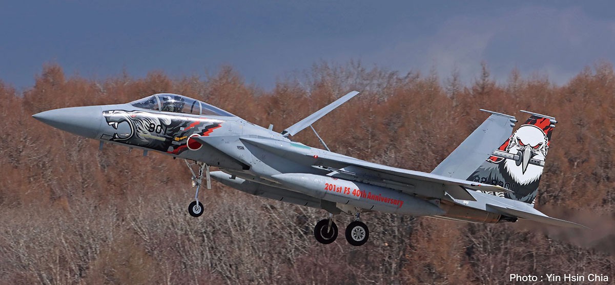 Platz 항공자위대 F-15J 이글 `201SQ 지토세 기지 40주년` 플라스틱 모델 이미지 2