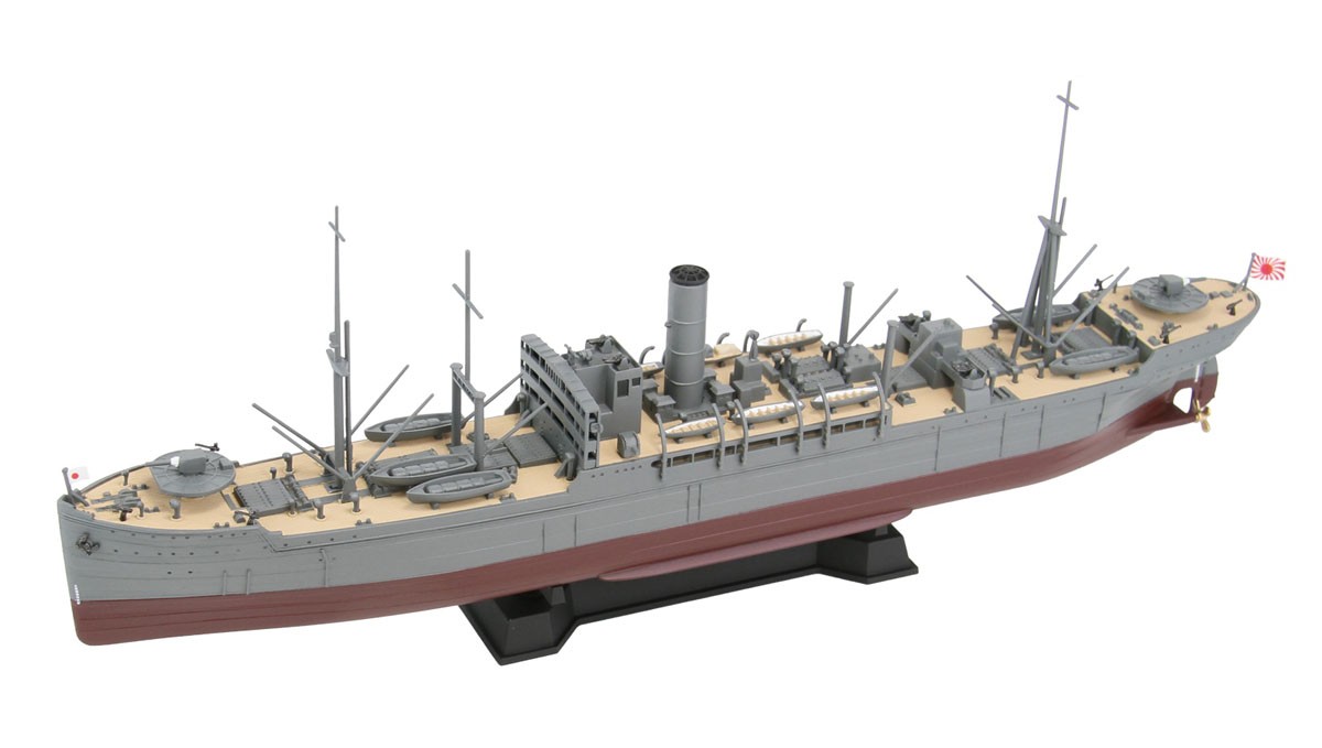 Pit-Road 日本海軍 給糧艦 間宮 1944 旗・旗竿・艦名エッチングパーツ付 (プラモデル) 画像 3