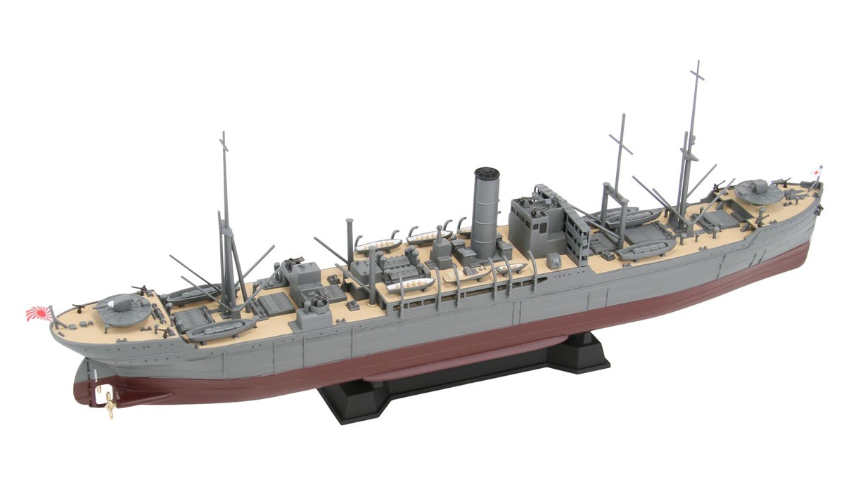Pit-Road 日本海軍 給糧艦 間宮 1944 旗・旗竿・艦名エッチングパーツ付 (プラモデル) 画像 4