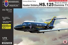 KP Models HS.125 Dominie T1 'Black & White' Hi-Tech kit (Plastic model)