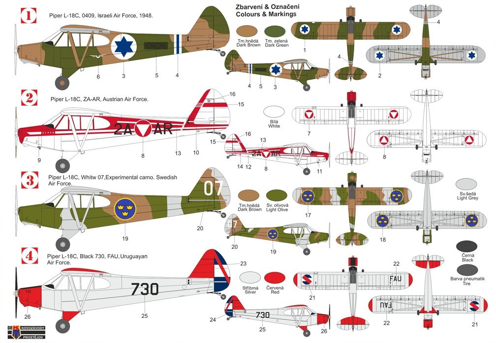 KP Models PA-18C `Super Cub` Military (Plastic model) imagen 4
