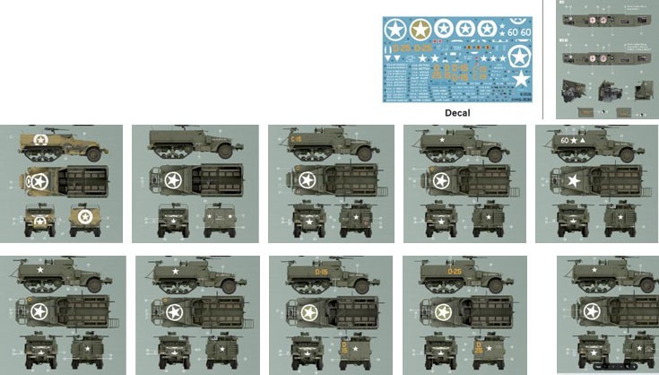 Takom M3 and M3A1 US 하프트랙 1+1 콤보 키트 (프라모델) 이미지 4