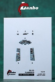 Lanbo Models Su-33 Flanker D 3D cockpit (for Hasegawa) (Decal)