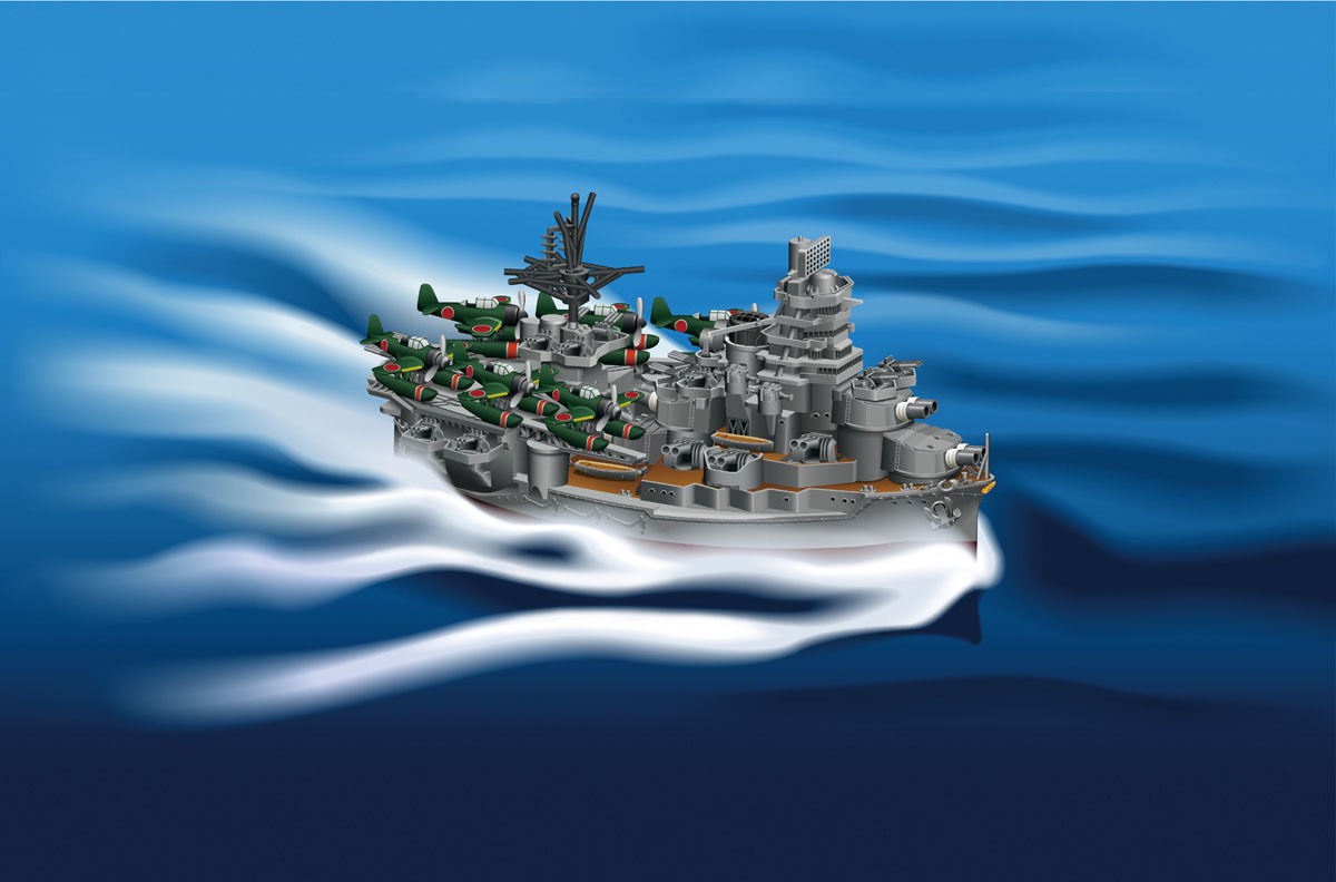 Fujimi Chibimaru Ship Aircraft Battleship Ise/Hyuga (Plastic model) hình ảnh 4