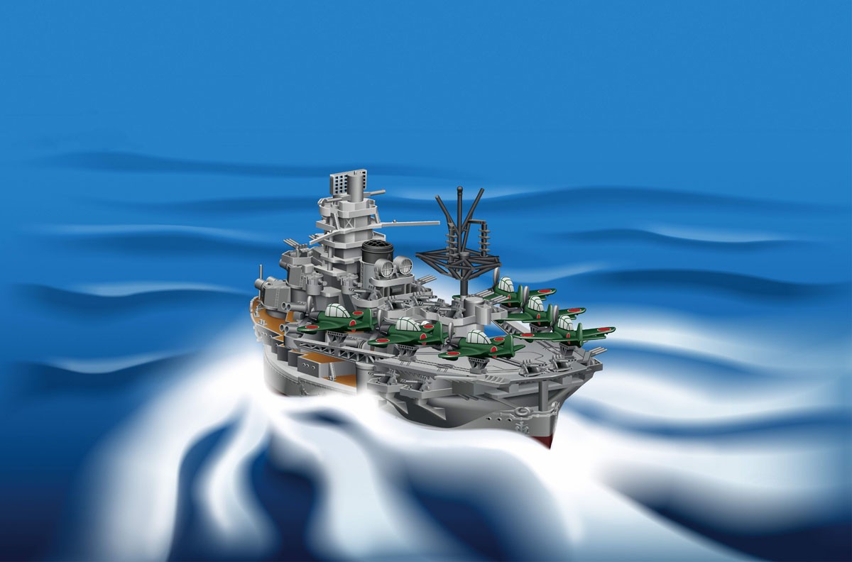 Fujimi Chibimaru Ship Aircraft Battleship Ise/Hyuga (Plastic model) hình ảnh 5