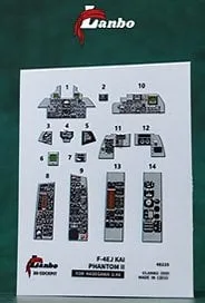 Lanbo Models สติกเกอร์เดคัล 3D ภายในห้องนักบิน F/A-18A (สำหรับ Hobby Boss) (เดคัล) รูปภาพ 1