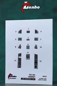 Lanbo Models F/A-18C Interior 3D Decals (สำหรับ Hasegawa) (สติกเกอร์ตกแต่ง) รูปภาพ 2