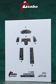 Lanbo Models F-104C Interior 3D Decals (for Hasegawa) (Decal)