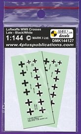 Mark I Models Luftwaffe WWII Crosses (Balkenkreuz), late type - Black/White (Decal)