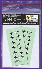 Mark I Models Luftwaffe WWII Crosses (Balkenkreuz), late type - Black/White (Decal) รูปภาพ 1