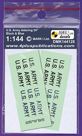 Mark I Models US Army 24` lettering - Black and Blue (Decal)
