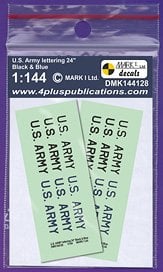 Mark I Models US Army 24` lettering - Black and Blue (Decal) Bild 1