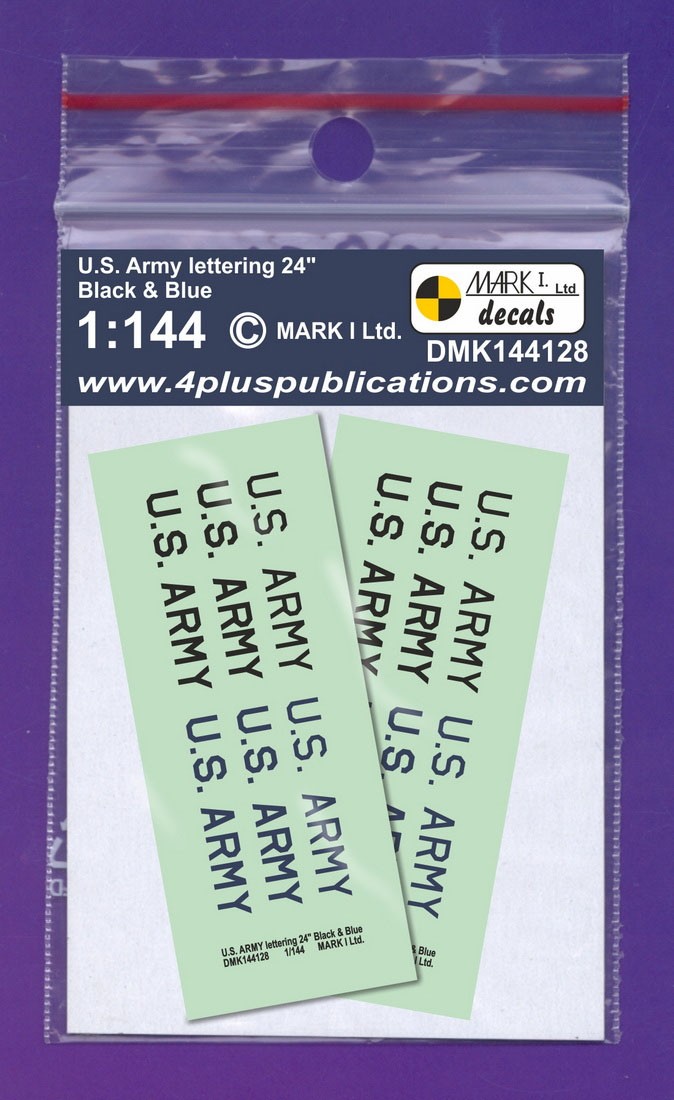 Mark I Models US Army 24` lettering - Black and Blue (Decal) Bild 2