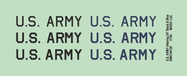 Mark I Models US Army 24` lettering - Black and Blue (Decal) Bild 3