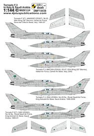 Mark I Models Tornado F.3 in Italian &amp; Saudi Arabian AF (Decal)