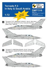 Mark I Models Tornado F.3 in Italian &amp; Saudi Arabian AF (Decal)