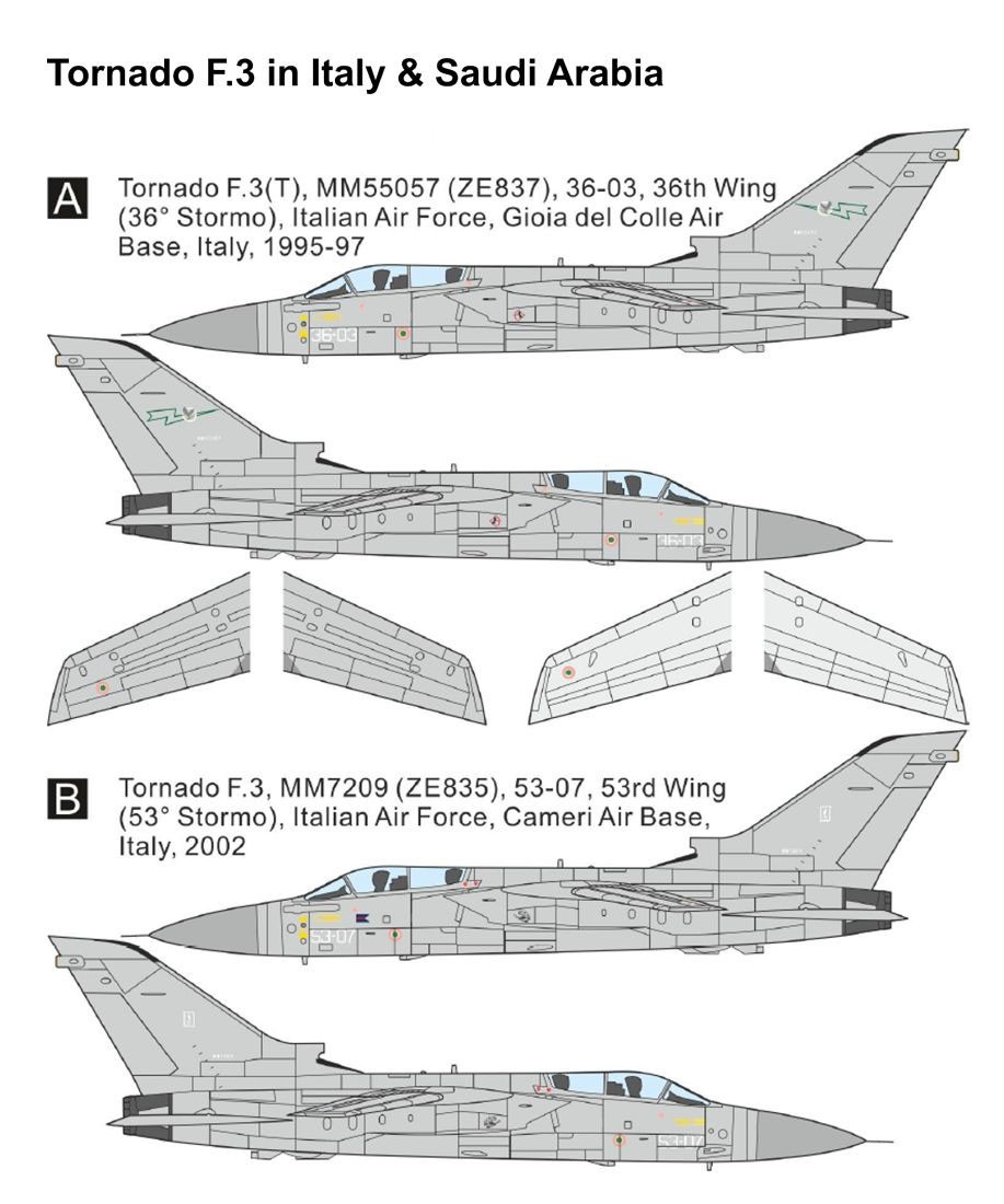 Mark I Models Tornado F.3 in Italian &amp; Saudi Arabian AF (Decal) Bild 3