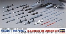 Hasegawa Aircraft Weapons V U.S.Missiles And Launcher Set (Plastic model) image 1