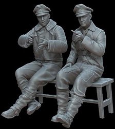 White Stork Miniatures German pilots on the bench (ชุด 2 ชิ้น) (プラモデル) รูปภาพ 1