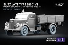 Scale X Blitz Late v1 Weighted Wheel Set (Set of 5) (for Italeri/Tamiya) (Plastic model) gambar 1