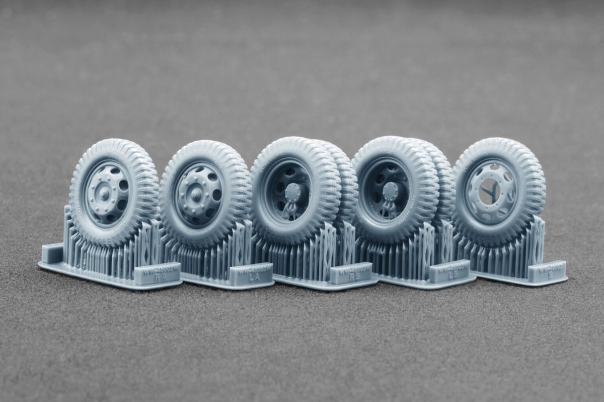 Scale X Blitz Late v1 Weighted Wheel Set (Set of 5) (for Italeri/Tamiya) (Plastic model) gambar 3