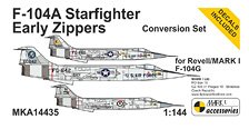 Mark I Models F-104A `Early Zippers` Conversion set (for Mark I) (Plastic model)