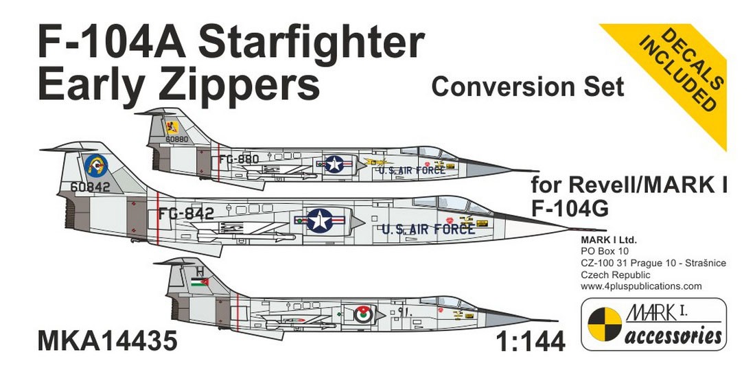 Mark I Models F-104A `Early Zippers` Conversion set (for Mark I) (Plastic model) Bild 2