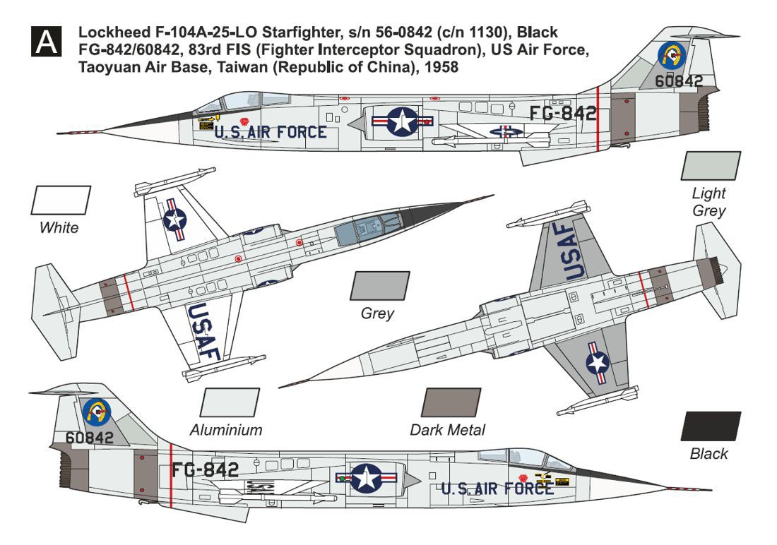 Mark I Models F-104A `Early Zippers` Conversion set (for Mark I) (Plastic model) Bild 3