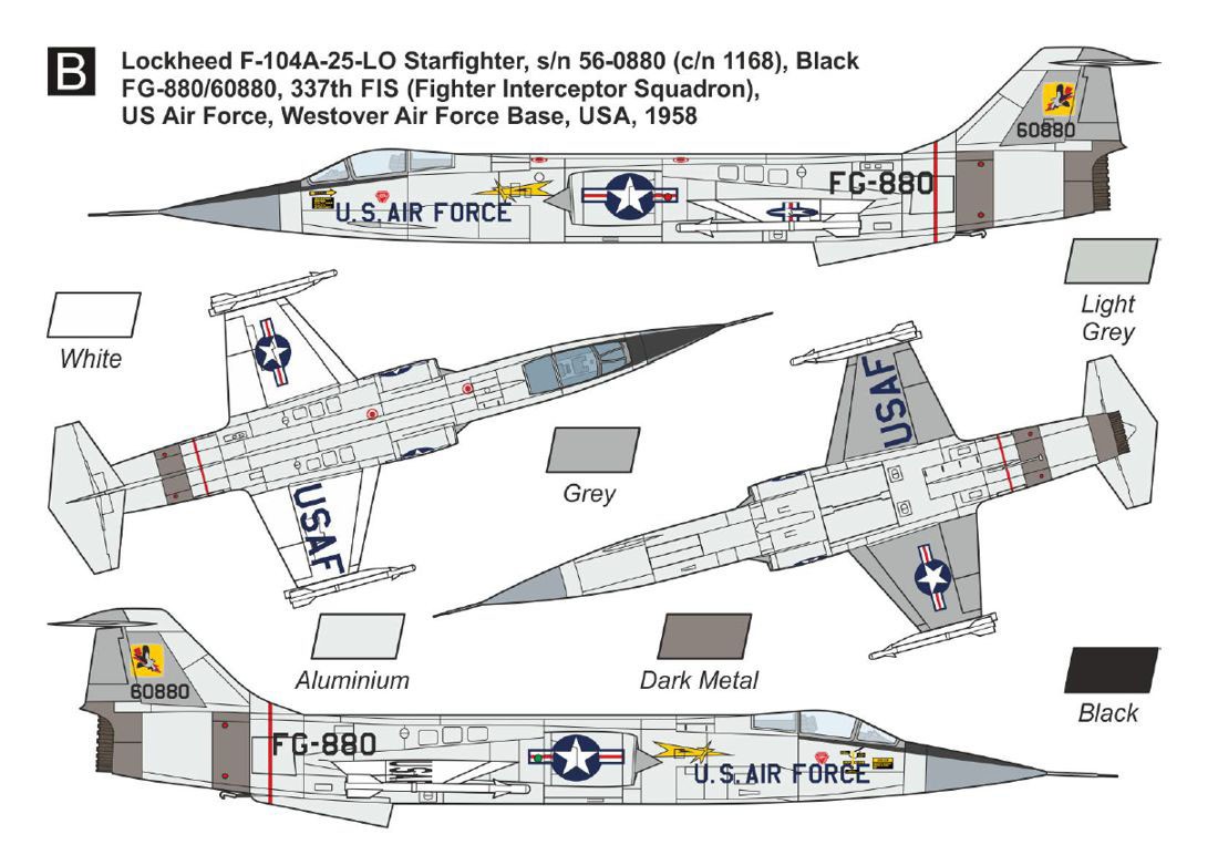 Mark I Models F-104A `Early Zippers` Conversion set (for Mark I) (Plastic model) Bild 4