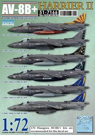 DXM Decals USMC AV-8B+ Harrier II VMA-214/223/231/513