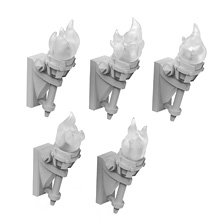 Green Stuff World Wall Torches for 3mm LEDs (Plastic model) Bild 2