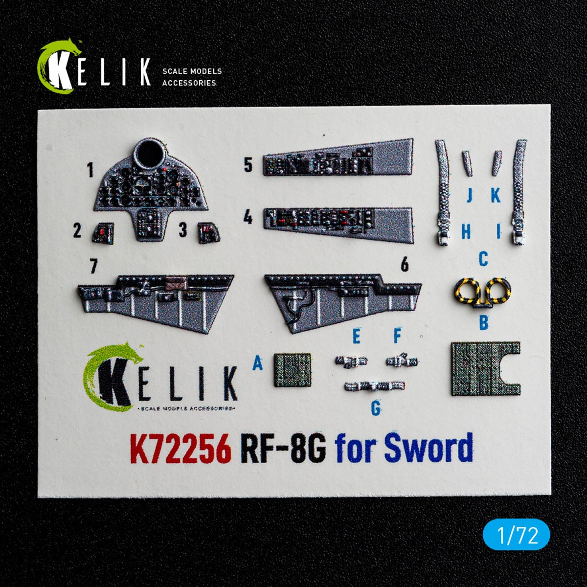 Reskit RF-8G - interior 3D decals (for Sword) (Plastic model) imagen 2