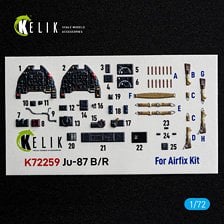Reskit Ju-87 B/R - interior 3D decals (for Airfix) (Plastic model) image 1