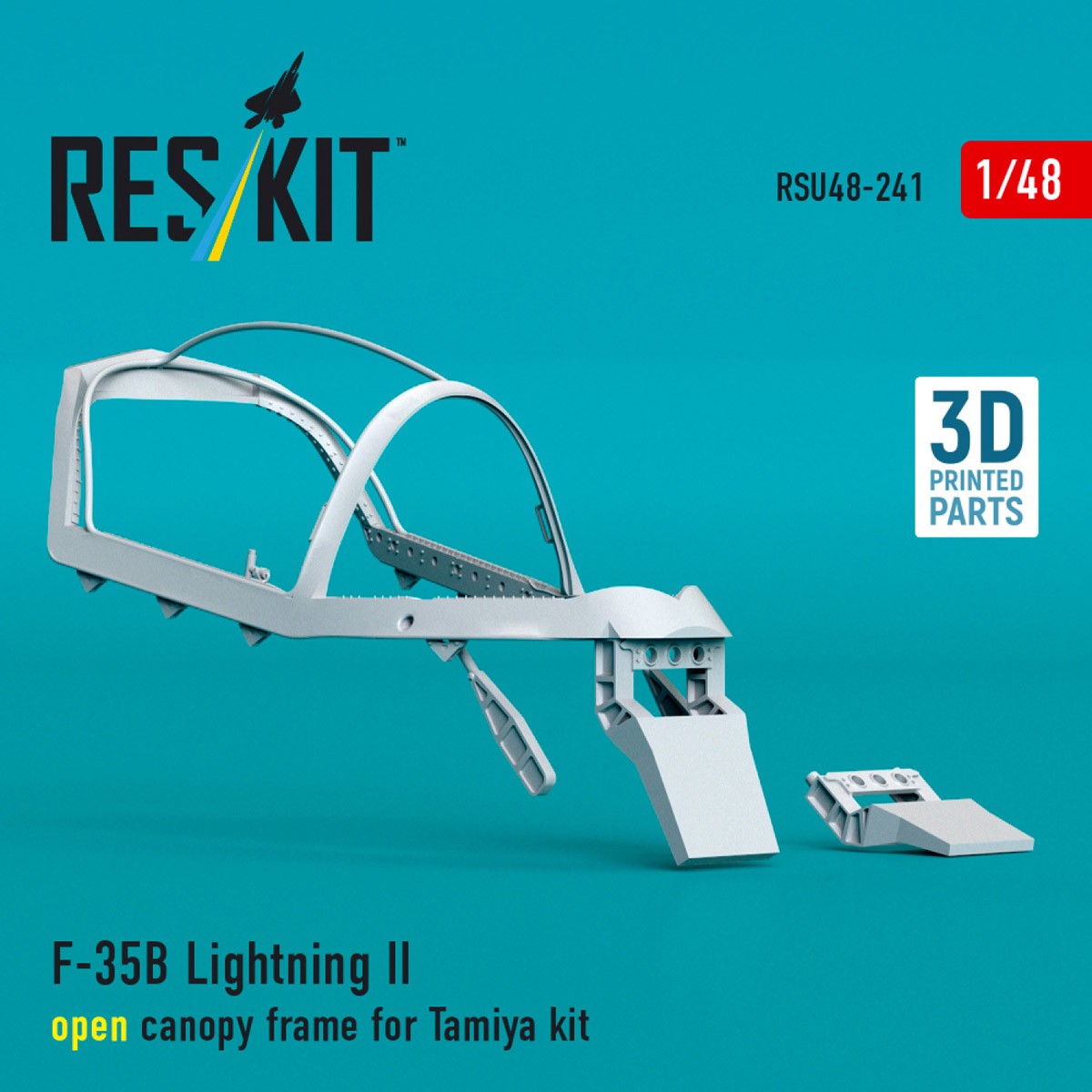 Reskit F-35B Lightning II open canopy frame (for Tamiya kit) (Plastic model) Bild 4